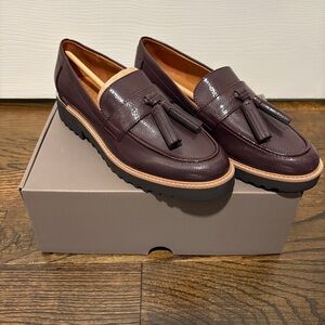 Franco Sarto Women's Tassel Loafers in Burgundy